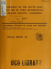 Cover of: Geology of the south half of the El Toro quadrangle, Orange County, California