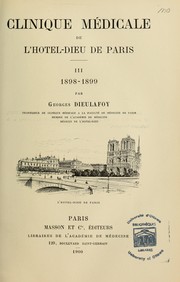 Cover of: Clinique médicale de l'Hôtel-Dieu de Paris