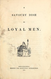 Cover of: A savoury dish for loyal men