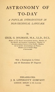 Cover of: Astronomy of to-day by Cecil Goodrich Julius Dolmage