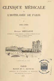 Cover of: Clinique médicale de l'Hôtel-Dieu de Paris