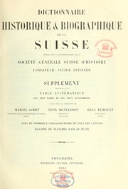 Cover of: Dictionnaire historique & biographique de la Suisse by Marcel Godet