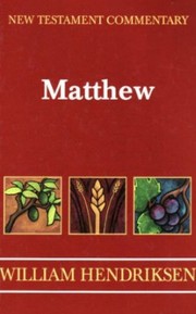 Cover of: Gospel of Matthew (New Testament Commentary) by William Hendricksen