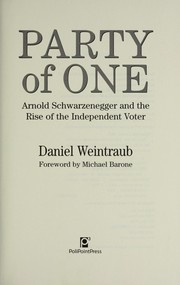 Cover of: Party of one by Daniel Weintraub