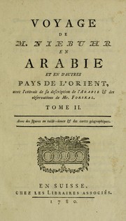 Cover of: Voyage de M. Niebuhr en Arabie et en d'autres pays de l'Orient by Carsten Niebuhr