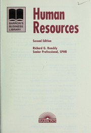Cover of: Human resources | Richard G. Renckly