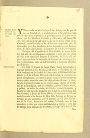 Cover of: Y visto todo en mi Consejo de las Indias ... by Spain. Sovereign (1746-1759 : Ferdinand VI)
