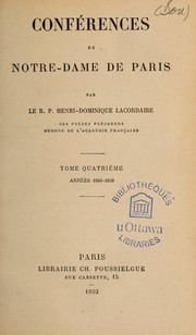 Cover of: Oeuvres du R.P. Henri-Dominique Lacordaire de l'Ordre des Frères Prêcheurs