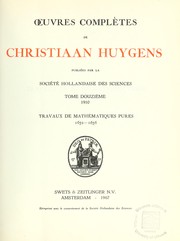 Cover of: Oeuvres complètes de Christiaan Hugens