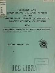 Cover of: Geology and engineering geologic aspects of the south half Tustin Quadrangle, Orange County, California by Russell V. Miller