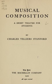 Cover of: Musical composition: a short treatise for students