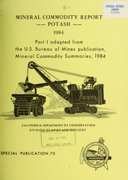 Cover of: Mineral commodity report -- potash -- 1984: part 1 adapted form the U.S. Bureau of Mines publication, Mineral Commodity Summaries, 1984