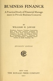 Cover of: Business finance by William Henry Lough