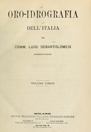 Oro-idrografia dell'Italia by Luigi De Bartolomeis