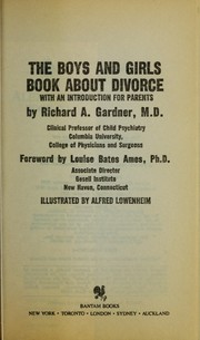 Cover of: The Boys and girls book about divorce by Richard A. Gardner