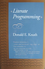 Cover of: Literate programming by Donald Knuth