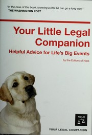 Cover of: Your little legal companion: helpful advice for life's big events