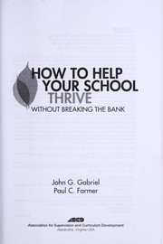 Cover of: How to help your school thrive without breaking the bank