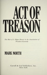 Cover of: Act of treason by Mark North