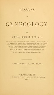 Cover of: Lessons in gynecology