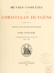 Cover of: Oeuvres complètes de Christiaan Hugens