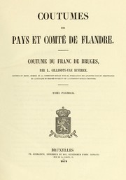 Cover of: Coutumes des pays et comté de flandre
