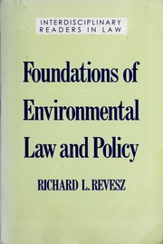Cover of: Foundations of environmental law and policy