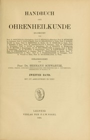 Cover of: Handbuch der Ohrenheilkunde by Hermann Schwartze
