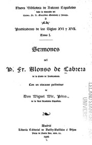 Cover of: Sermones del P. Fr. Alonso de Cabrera ...