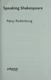 Cover of: Speaking Shakespeare by Patsy Rodenburg