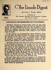Cover of: Lincoln's diversified occupations by Louis Austin Warren
