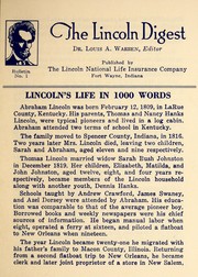 Cover of: Lincoln's life in 1000 words by Louis Austin Warren