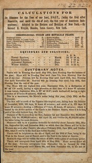 Cover of: Duchess and Ulster Co. farmers' almanac, for the year of our Lord 1857