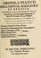 Cover of: Ordini, e statuti dell'Ospital Maggiore di Brescia, reformati dall' illustriss. sig. eletti con parte del Conseglio Generale ... 1723 9 maggio, et confermati con parte 13, e 14 maggio, 1725