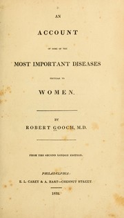 Cover of: An account of some of the most important diseases peculiar to women