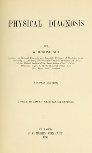 Cover of: Physical diagnosis.