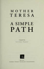 Cover of: A simple path | Saint Mother Teresa