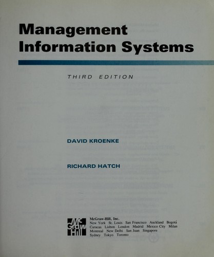 Management information systems by David Kroenke