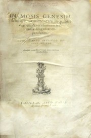 Cover of: In Genesim Mosis commentarii plenissimi by Wolfgang Musculus