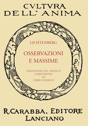 Cover of: Osservazioni E massime