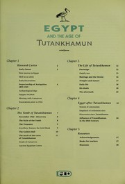 Cover of: Egypt and the age of Tutankhamun