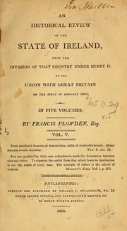 Cover of: An historical review of the state of Ireland by Francis Plowden, Francis Plowden