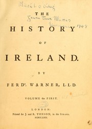 Cover of: The history of Ireland. by Ferdinando Warner