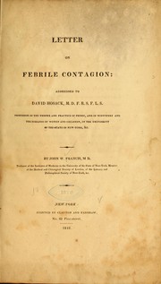 Cover of: Letter on febrile contagion