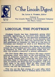 Cover of: Lincoln, the postman by Louis Austin Warren