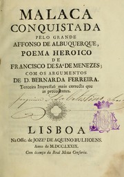 Cover of: Malaca conquistada: pelo grande Affonso de Albuquerque : poema heroico