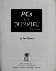 Cover of: PCs for dummies by Dan Gookin, Dan Gookin