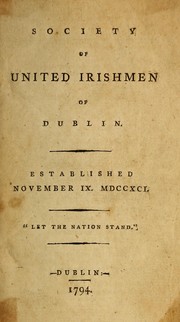 Cover of: Society of United Irishmen of Dublin