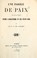 Cover of: Une parole de paix sur le différend entre l'Angleterre et les États-Unis