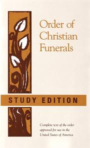 Cover of: Order of Christian Funerals (Study Edition)